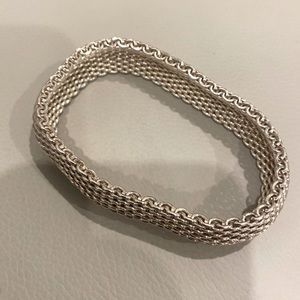 Tiffany & Co Somerset Mesh Weave Bangle Bracelet